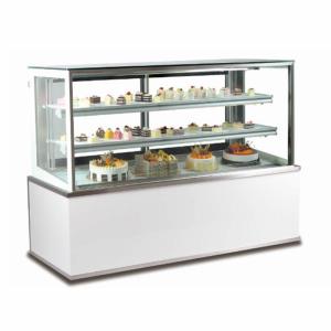 Fã que refrigera o refrigerador transparente da exposição da padaria 220V