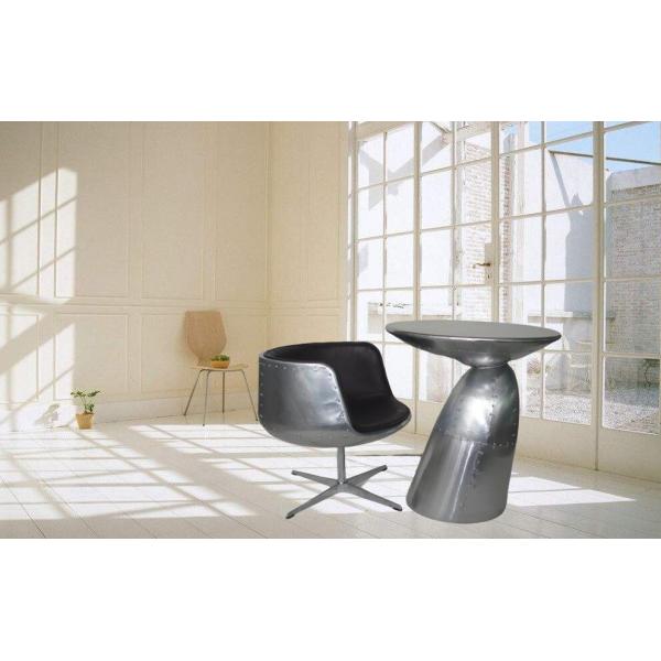 Designer furniture retro industrial style aluminum aviator coffee table mushroom table side table