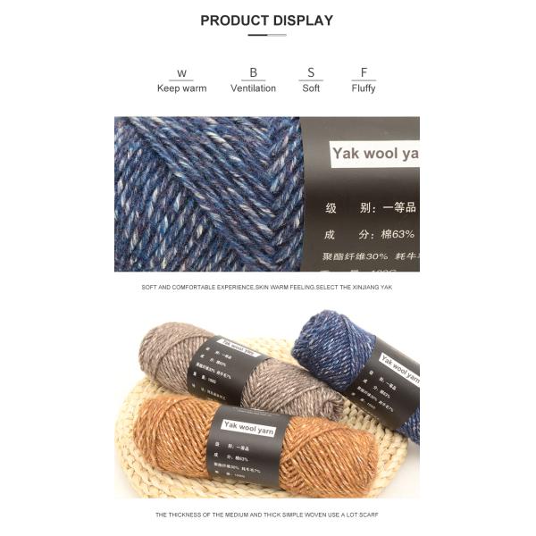 Волосы 1ends 3GG ЯКОВ пряжи шерстей серого цвета 1/3NM Menlange коренастые акриловые для вязать машины