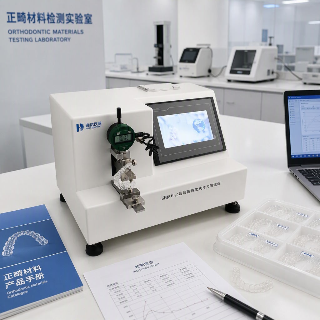 Dental Aligner Clamping Force Tester Clear Aligner Testing Machine Equipment Orthodontic Force Gauge 0.001N Resolution Precision