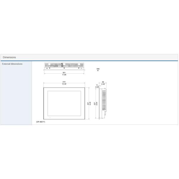PFXGP4601TAD 12 Inch Panel Display Controller Proface HMI GP4000 Series