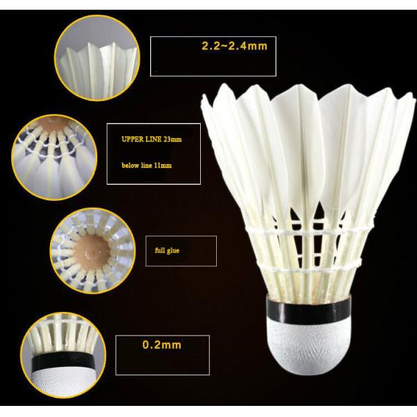 Good quality Custom Logo Duck goose Feather Class A Shuttlecock Badminton