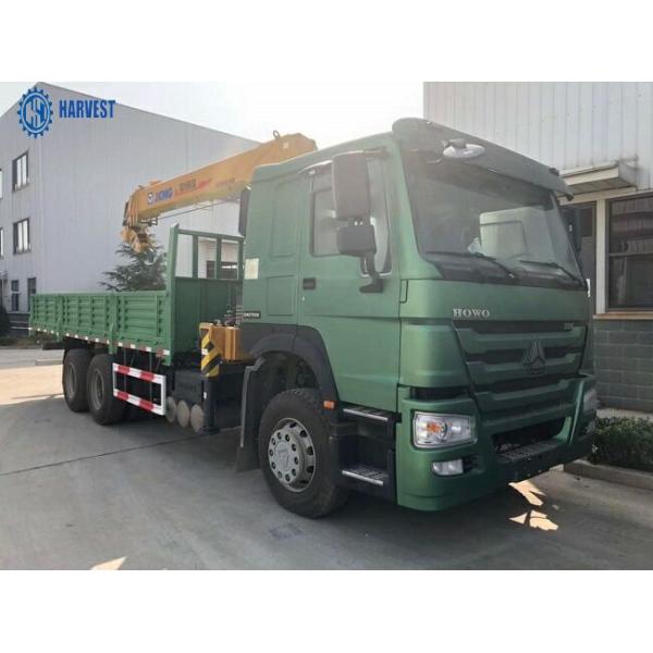 boîte Sinotruk Howo 6x4 336hp 10 Ton Truck Mounted Crane de cargaison de 7000x2300x600mm