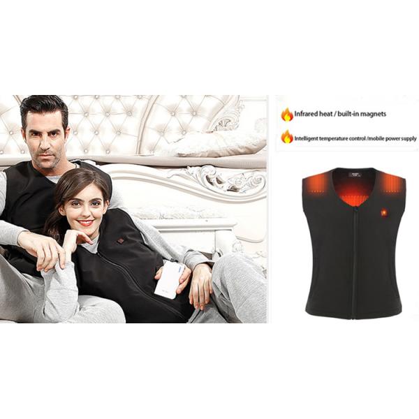 V Neck Rechargeable Heated Vest  7.4V 4400mAh Thermal Vests Ladies Spandex / Polyester