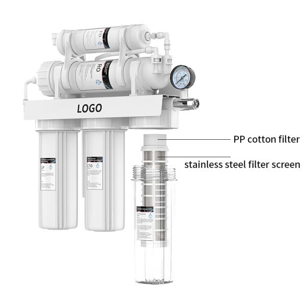 Household Kitchen Sink RO Membrane Water Purifier 6th Level 600G