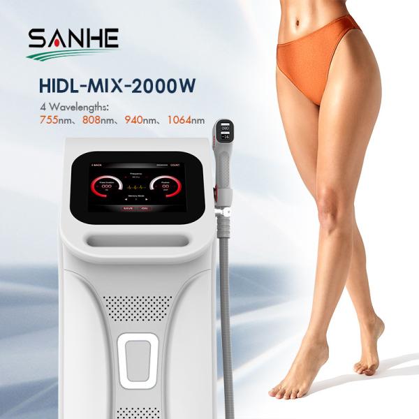 Beauty Salon Use High Powerful Depilator  4 Wavelength 2000W  Diode Laser 808Nm Laser Hair Removal Machine