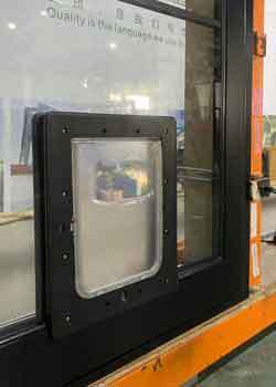 AS100 Series Aluminum Swing Door with French Grid Design, 6063-T5 Aluminum Alloy & Double-layer Tempered Glass
