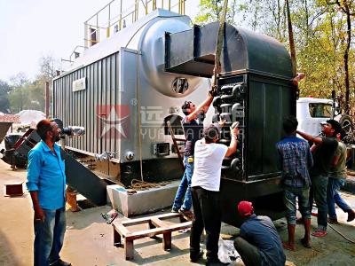 Q345R Material Chain Grate Coal Fired Steam Boiler 4 Ton In Textile Industry