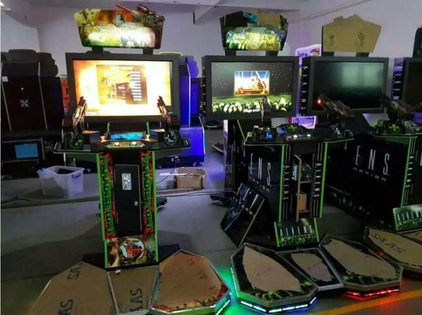 4 In 1 Aliens Shooter Arcade Machine Customizable Interactive