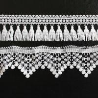 Équilibre de dentelle de broderie de la fleur blanche 50mm du polyester 20KJ89