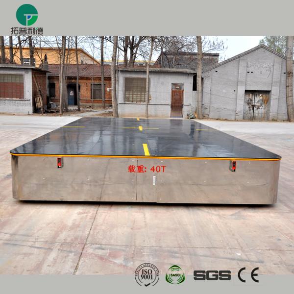 75t Battery Steerable Transfer Car For Heavy Duty Steel Parts Handling In Netherleand Workshop