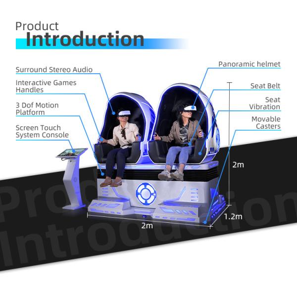 игры стула яйца VR имитатора русских горок 220V VR двойные для парка атракционов