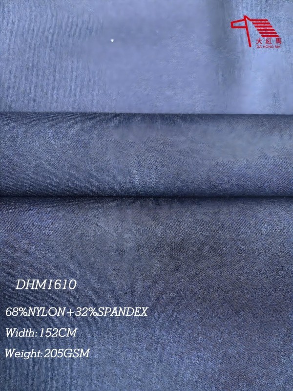 205GSM Double Knit Fabric 68% Nylon 32% Spandex for 4 Way Stretch Activewear