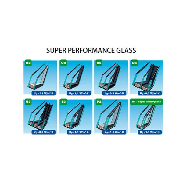 Black Aluminum Framed Door 3000Pa Windproof Large Glass Panel EPDM Sealed