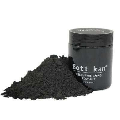 Dents noires pures de charbon de bois de Cocos de carbone de la menthe 60g blanchissant la poudre