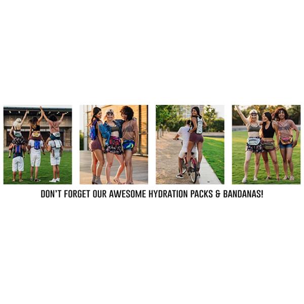 PU Rave Bum Bag Waist Pack For Women Men Kids Small Medium Large