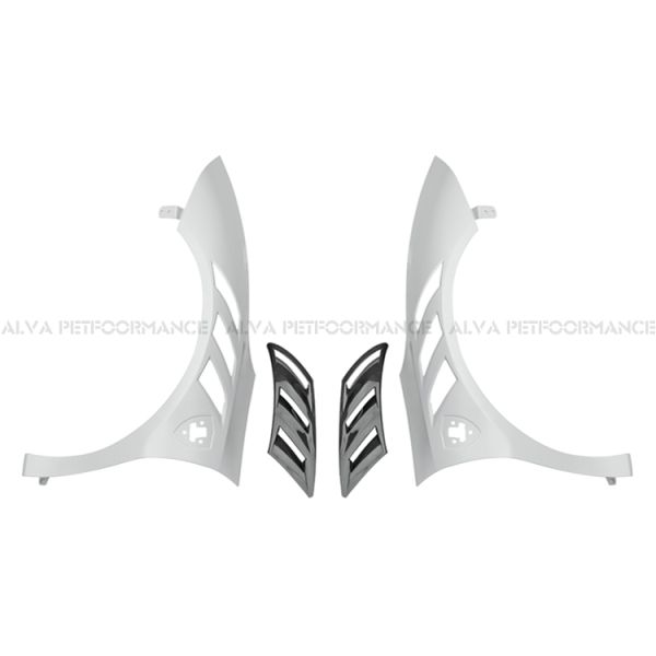 Ferrari SF90 Replacement Dry Carbon Fiber Body Kits With Trunk Lid Front Bumper Front Fenders Side Skirts Rear Bumper Rear Wing