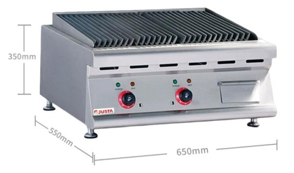 7.2kw Grelha de churrasco de balcão Equipamento de cozinha comercial
