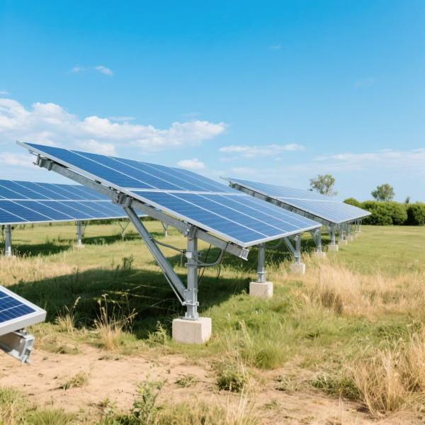 Instalación fotovoltaica solar de soporte de seguimiento para paneles del sistema de energía solar en tierra