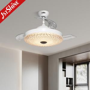 230V DC Motor Retrátil Ventilador de Tecto Luz Sombra de lâmpada acrílica
