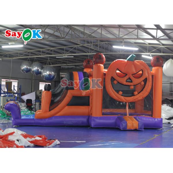 Замок прыжка хеллоуина тыквы раздувной со скольжением раздувным Combos для партии