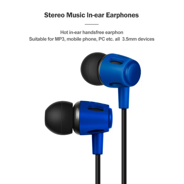 OEM TPE Cable IPX2 Wired In Ear Earphones FCC CE Certification
