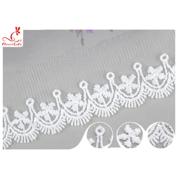 Отделка шнурка ширины 3КМ полиэстера вышитая лентой для платья свадьбы