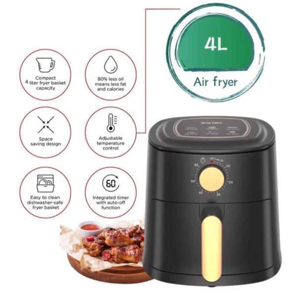 Commercial Electric Air Fryer for Kitchen Camping Picnic Party Cooking 4L Capacity