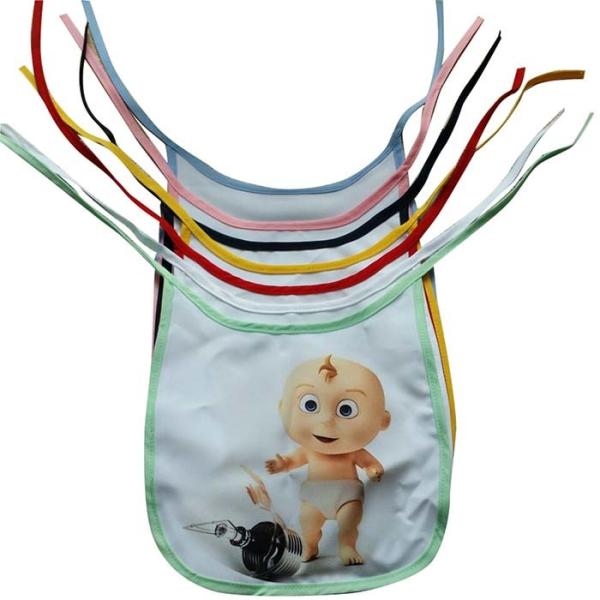 Washable Sublimation Baby Blanks Baby Bib For Sublimation Printing