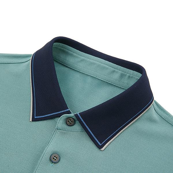 Botão Polo Camisa de Manga Curta de Homem Logotipo de bordado de algodão Wingllar Homens de Negócios