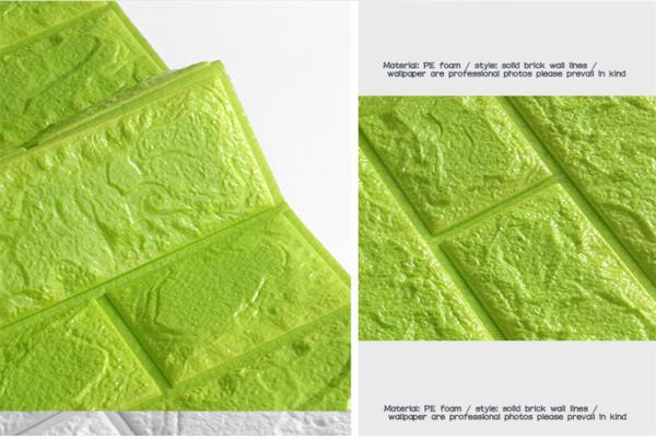 Das etiquetas amarelas da parede 3d do ouro tijolo de imitação 770×700mm 10mm