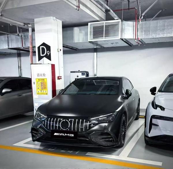 For Mercedes EQE Carbon Fiber Body Kit EQE Upgrade BS Style Carbon Fiber Front Lip Diffuser Spoiler Body Kit