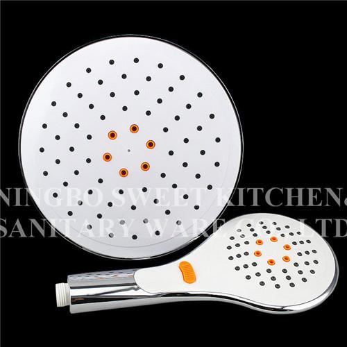 ABS material chrome plating shower head hand shower set overhead shower rain shower set bathroom  accessories