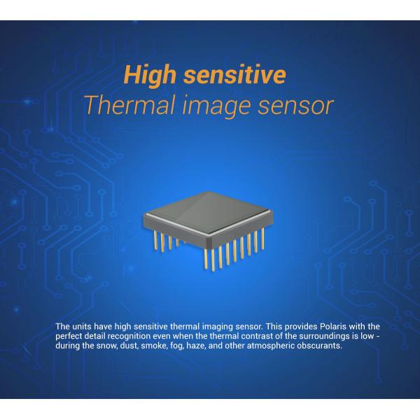 Видимость термического изображения следа XQ50 пульсара с дальномером лазера