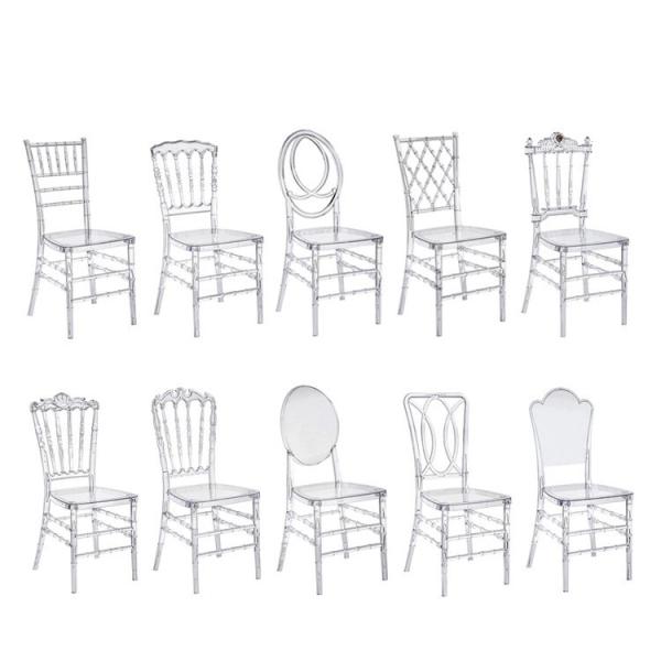 Clear Dining Chairs Crystal Transparent Seat, Modern Dining Chairs, Side Chairs for Wedding Party Event Reception