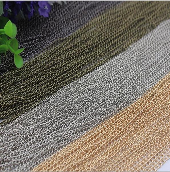 Cheap small 3 mm width iron gold decorative bag accessories metal shoulder chains for handbags
