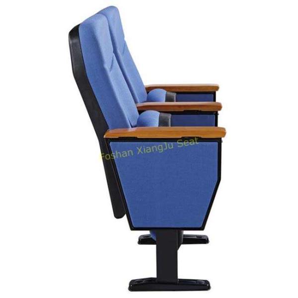 Automatic Fold Up Fabric Auditorium Chairs With Wood Writing Board / PP Back And Seat Panel