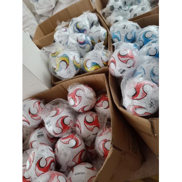 Custom Logo PVC Machine Sewn Training Soccer Ball Size 5 Official Football with Design