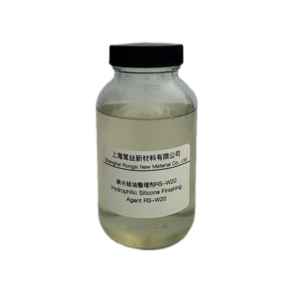 pH 5-6 Hydrophilic Silicone Finishing Agent RS-W20 for Textile Redyeable No-yellowing
