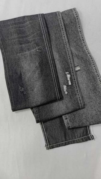 OE sergé uni 6.8oz NOIR/BLANC avec une largeur totale de 180cm  Tissu denim élastique sans stretch  JSD3099B pour la vente en gros