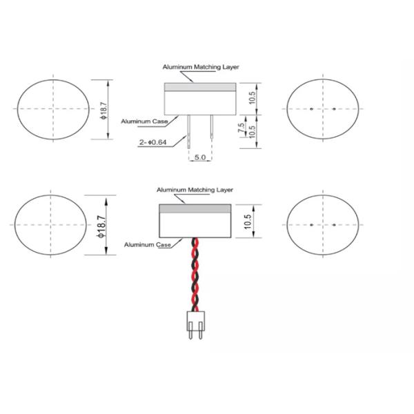 200kHz Ultrasonic Position Transmitter 18.7mm Automatic Door