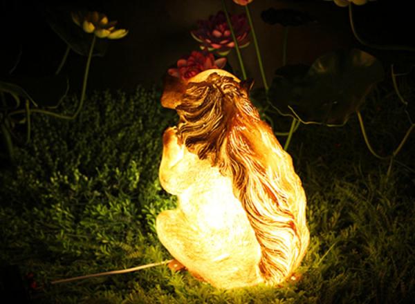 LED Squirrel Modeling Lights Resin Landscape Translucent Animal Outdoor Waterproof Park Landscape Lamp
