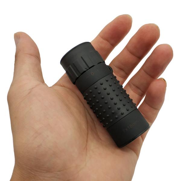 Мини черный Monocular набор игры гольфа телескопа 7x18 с анти- телом выскальзывания