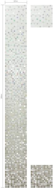 Grey goldline with shine star mosaic gradation pattern for plain walls