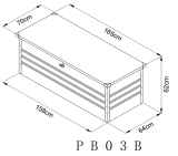 Waterproof HDG Outdoor Deck Storage Box 300L 400L 600L