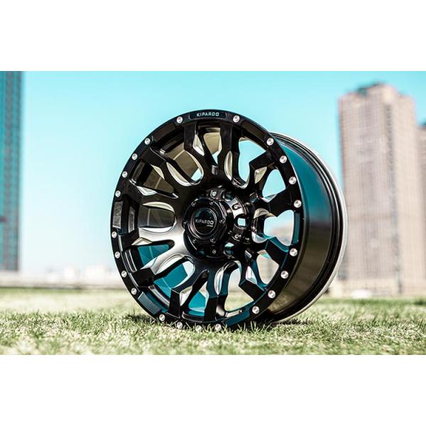 Black Milled PCD Jante 17 Inch 4x4 Off Road Rims impact resistant