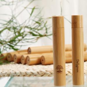 Boîte en bambou réutilisable BPA de brosse à dents de cas biodégradable de
