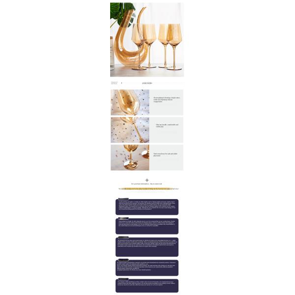 Glass Type Red Wine Goblets Made of Non-Lead Crystal for Classic Burgundy and Bordeaux