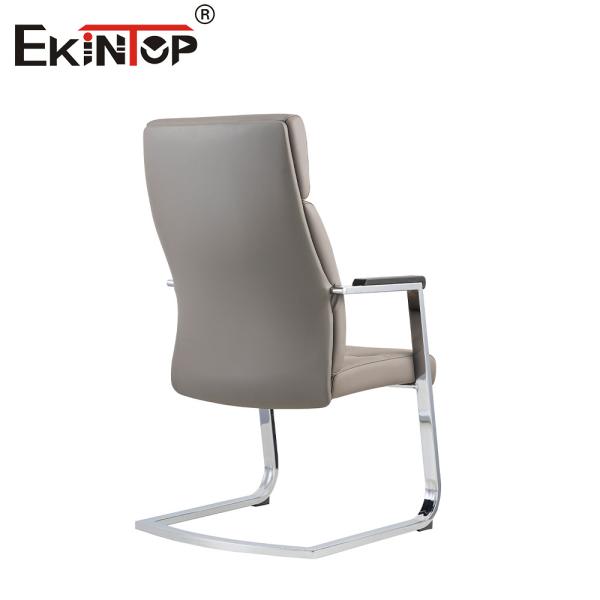 Versatile Leather Adjustable Height Office Chair With Chrome Metal Base