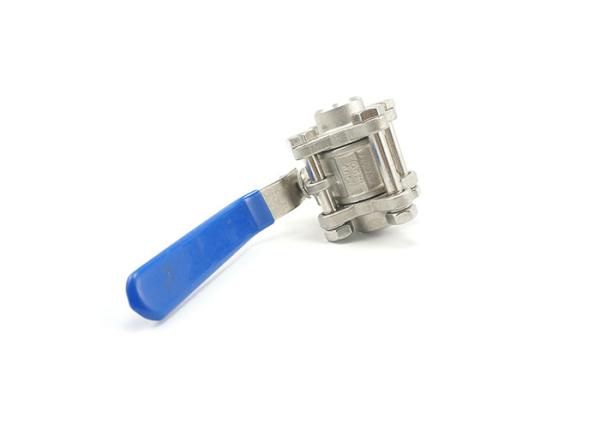 Forged Stainless Steel Valves Hygienic Ball Valves 3pcs Body Heat Resistance